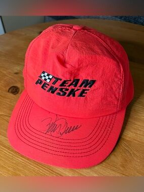Vintage 90’s Team Penske Autographed Nylon SnapBack Hat OSFA EUC
